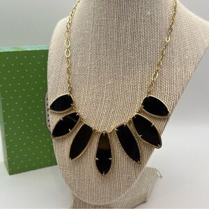 Stella & Dot Black & Gold Allegra Statement Necklace — NWOT